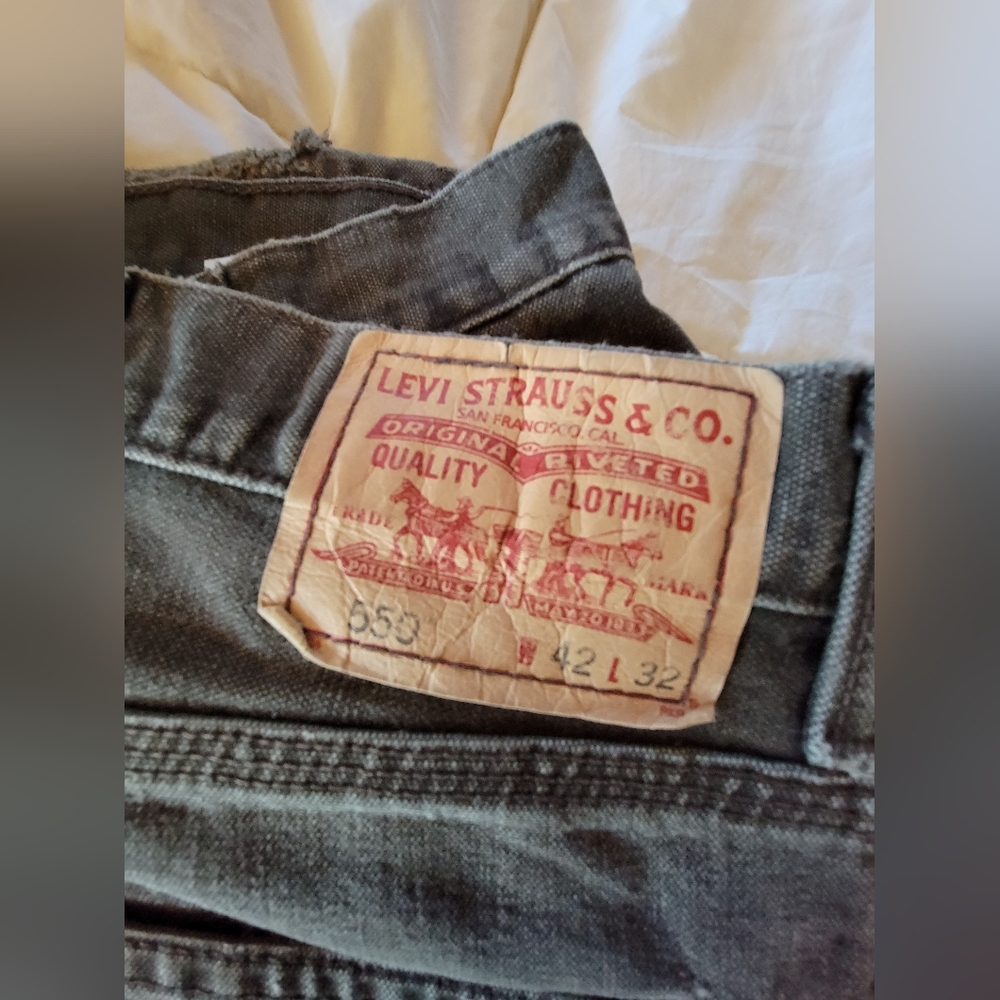 Levi’s 550 Utility Relaxed Fit Black Denim 42x32